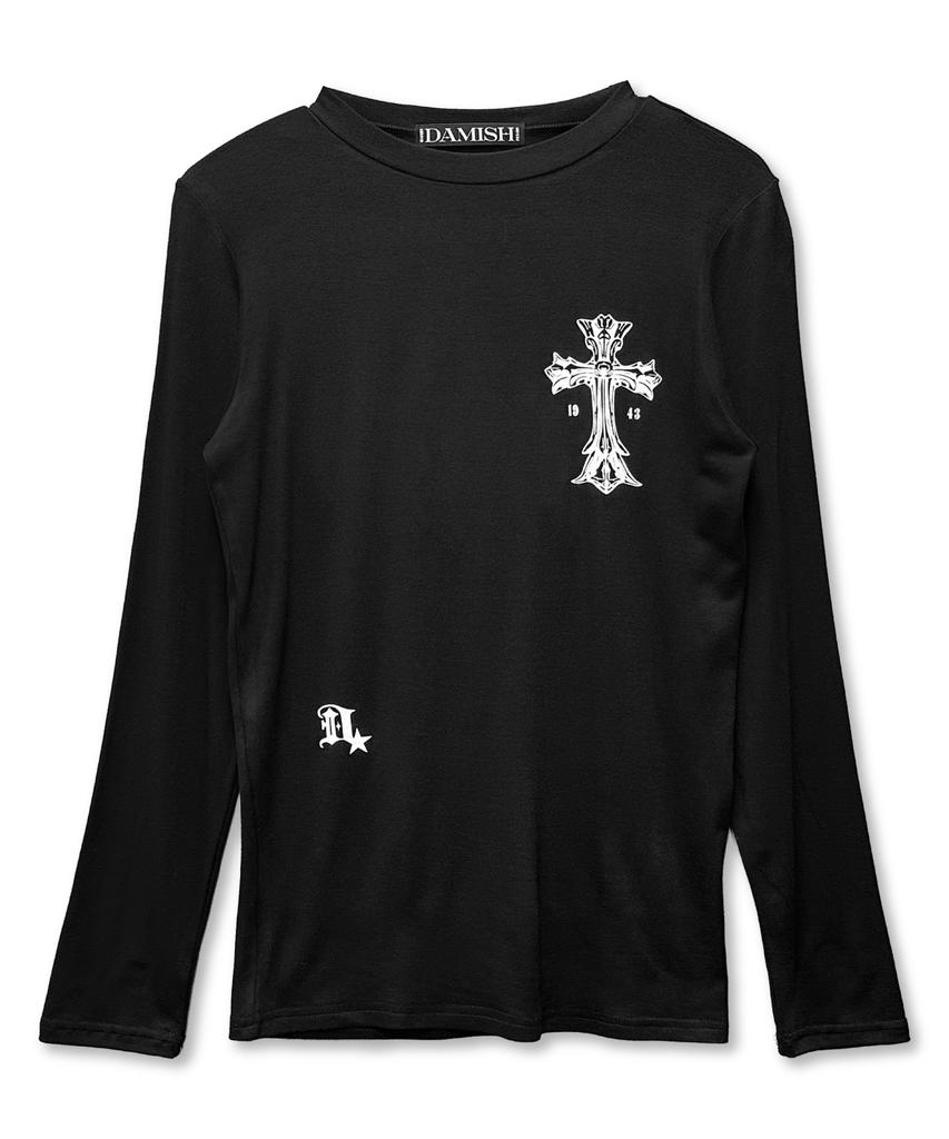 Damiswi Essential Gotisches Kreuz Langarm_Schwarz