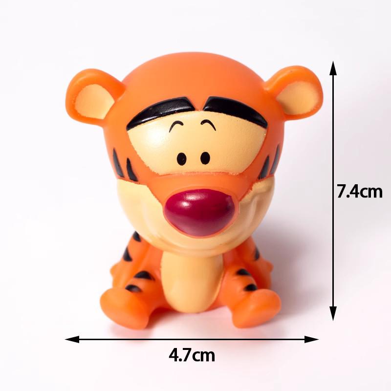 Winnie the Pooh Cake Topper Set: Cute Tigger & Piglet Cartoon Figures for Children's Birthday Cakes