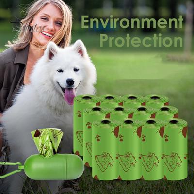6/12/16 Rolls Dog Poop Bags with Dispenser Eco-friendly Leakproof Pet Litter Bag High Capacity Pet Waste Disposal