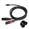 3.5mm Male To 2 XLR Male Cable Audio Line Cable Supply for Mixer Power Amplifier Audio Accessory Sound Equipment XLR Audio Cable