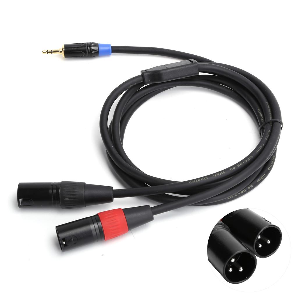 3.5mm Male To 2 XLR Male Cable Audio Line Cable Supply for Mixer Power Amplifier Audio Accessory Sound Equipment XLR Audio Cable
