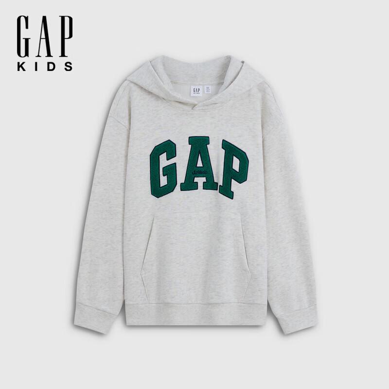 Gap Boys' Big Kids' Logo Embroidered Hooded Fleece Sweatshirt