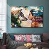 Abstract Women and Wolf Art Oil Paintings On Canvas Interior Decor for Home Landscape Wall Art Poster Print Pictures Living Room