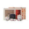 Mutton Fat Jade Ceramic Travel Tea Set - Large Covered Filter Cup Gift Box