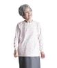 YOSOIKI Warm Brushed Printed Crew Neck Senior Suitable for Women In Their and 80s Dryer-Safe Double-Sided Top, Pink, M-L, Women's, Gift, Fashion, 60s,