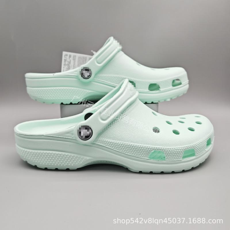 Men's and Women's Beach Shoes Baotou Sandals Outer Wear Couple's Casual Versatile Breathable Hole Shoes Beach Non-slip