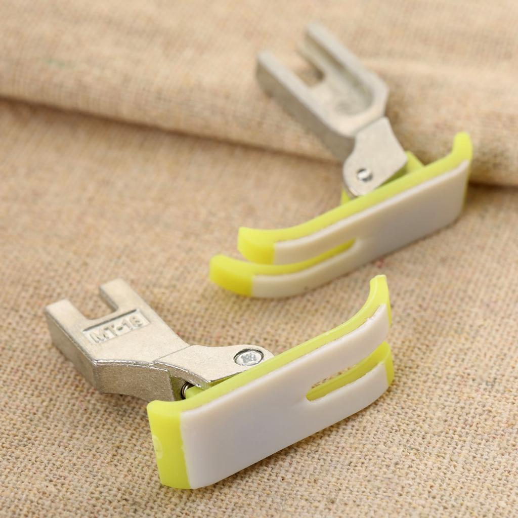 2pcs MT-18 Flat Industrial Sewing Machine Presser Foot Feet Width 1.1cm for Leather Laminated Foam Rubber Fabrics Pile Fabrics
