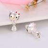 Sterling Silver Hello Kitty Bell Bracelet Accessories with Loose Beads