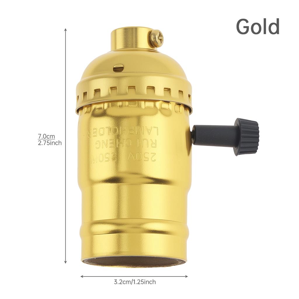 Vintage Retro Industrial Edison E26 E27 Pendant Lamp Socket Medium Base Ceiling Hanging DIY Lighting Project Knob Switch Secure Connection