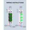 TOMZN DIN Rail 18mm Apmere Meter AC 100A 220V 380V Three Phase Modular Ammeter Indicator LED Digital Display Detector Witch CT