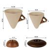 Creative Ceramic Coffee Cup and Saucer Vintage Latte Coffee Mug Exquisite Afternoon Tea Flower Tea Coffee Cup Home Breakfast Mug