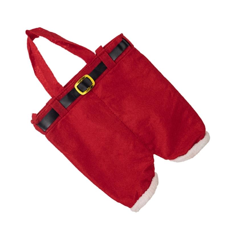 Christmas Pants Gift Bags Efficient Fabric Candy Holders Bottle Sleeve For Holiday Party Decoration