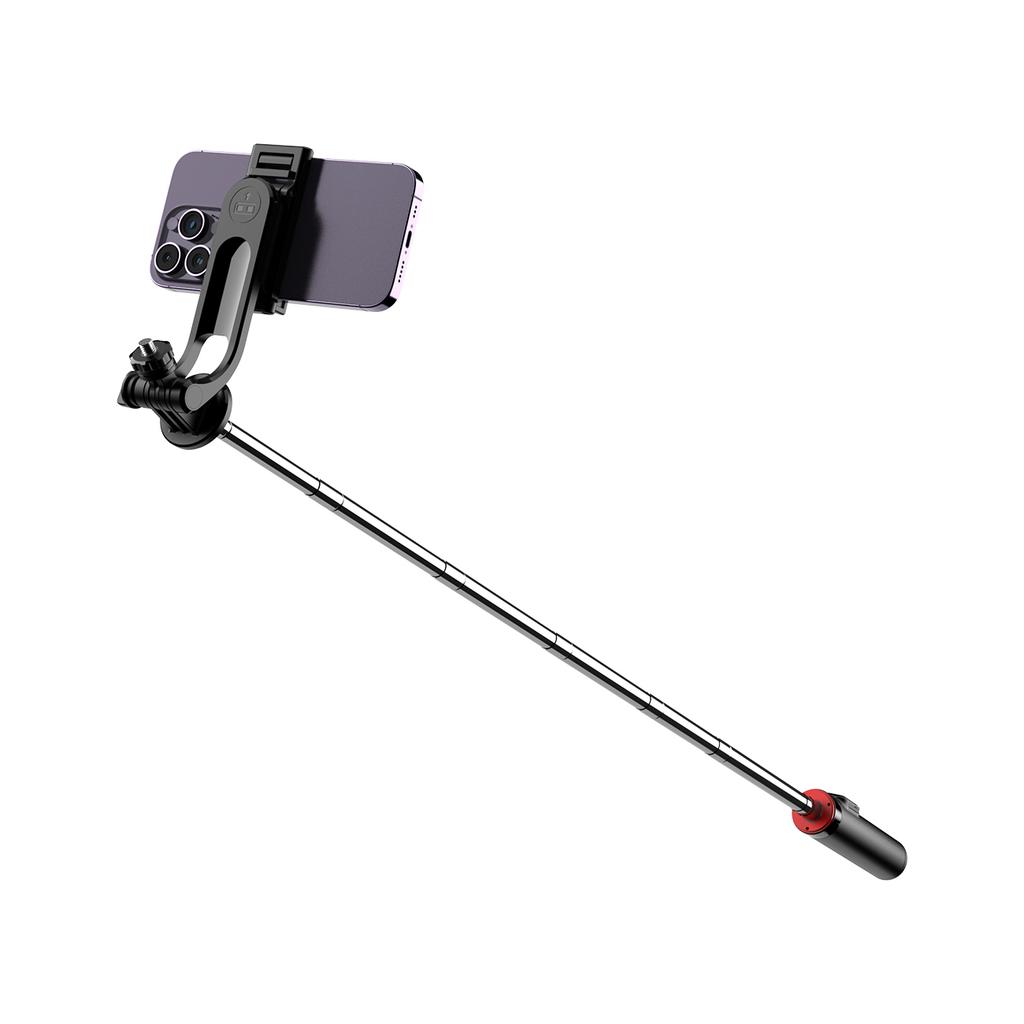Selfie stick telescopic with remote control, tripod stand for phone, 13m black