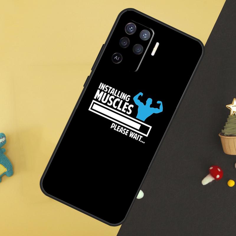 Bodybuilding Gym Fitness Quotes Case For Oppo A96 A76 A16 A17 A57 A60 A40 A80 A18 A38 A58 A78 A98 A15 A54 A74 A94 A6 A5 Pro