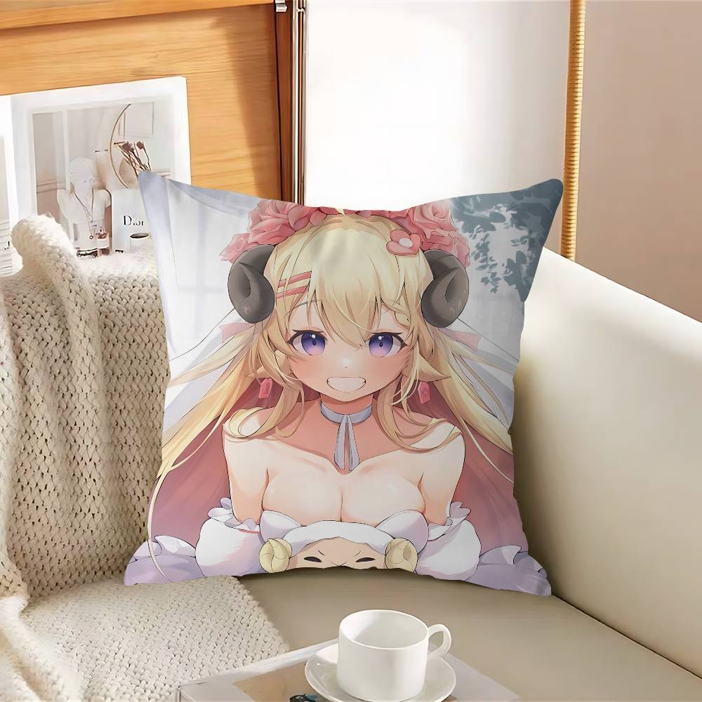 T-Tsunomaki ANIME WatameS Pillow Case Removable Washable Cushion Cover – All-Season Soft Linen