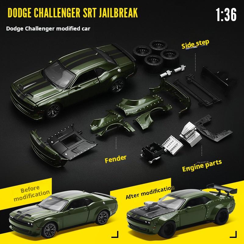 MSZ 1:36 Dodge Challenger Modified Car Sports Car Replacement Model Children's and Boys' Toy Car Collection Ornament
