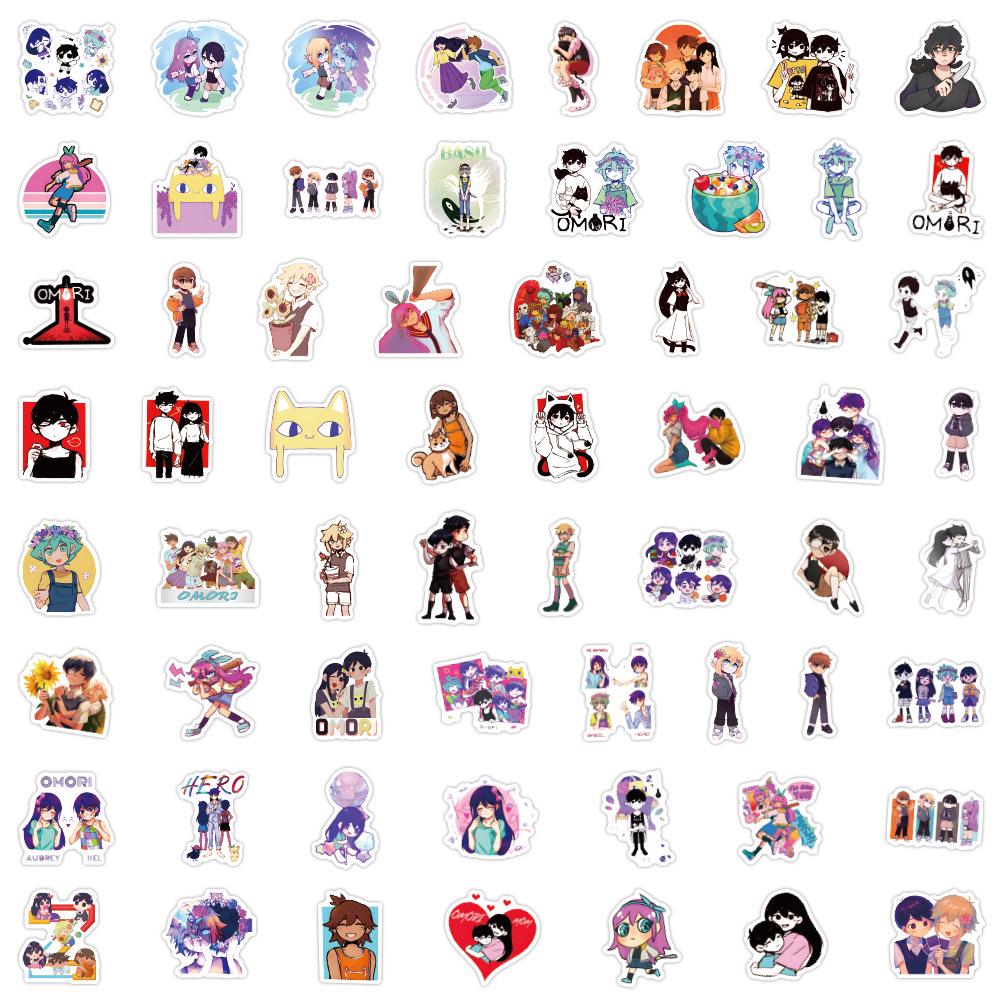 60 Cross-border Omori Cartoon Graffiti Stickers: DIY Waterproof Decoration for Phone & Computer