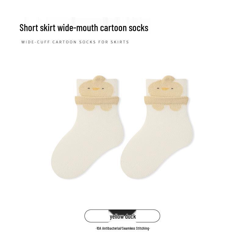 Premium Cartoon Baby Socks - Seamless, Non-Constricting, Wide Opening for Spring & Summer