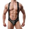 IPENNYE Wild and Sexy Leopard Gift Men's V-neck Suspenders, T-Back Pants, Print, Men's Underwear, G-String, High-Leg, Low-Rise, Erotic, Extreme,