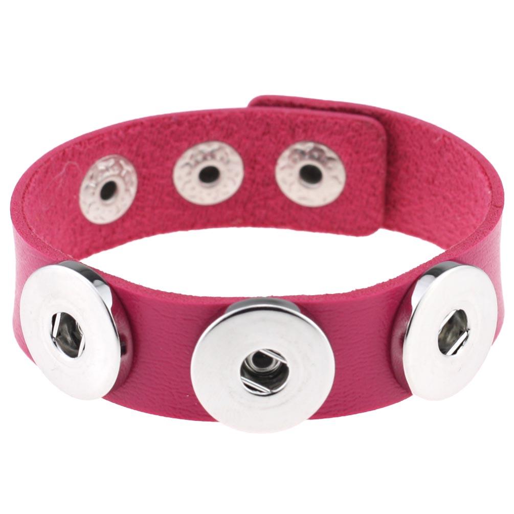 14 Colors Snap Button PU Leather Bracelet Adjustable Wristband for Men Women Gothic Punk Jewelry