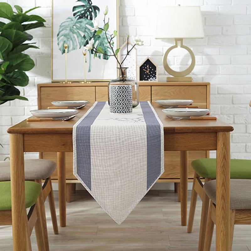 Nordic Style Living Room TV Cabinet Cover Towel Small Fresh Printed Pattern Table Runner New Linen Home Decoration Table Runner