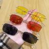 UV400 Classic Retro Metal Rectangle Sunglasses Unisex Vintage Design Lens Sun Glasses Small Oval Glasses Eyewear for Women Men