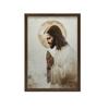 Jesus In Prayer - Golden Halo Jesus In Prayer - Golden Halo, 50X70 Cm, Black Aluminum Frame, 230 Gsm Matte Paper