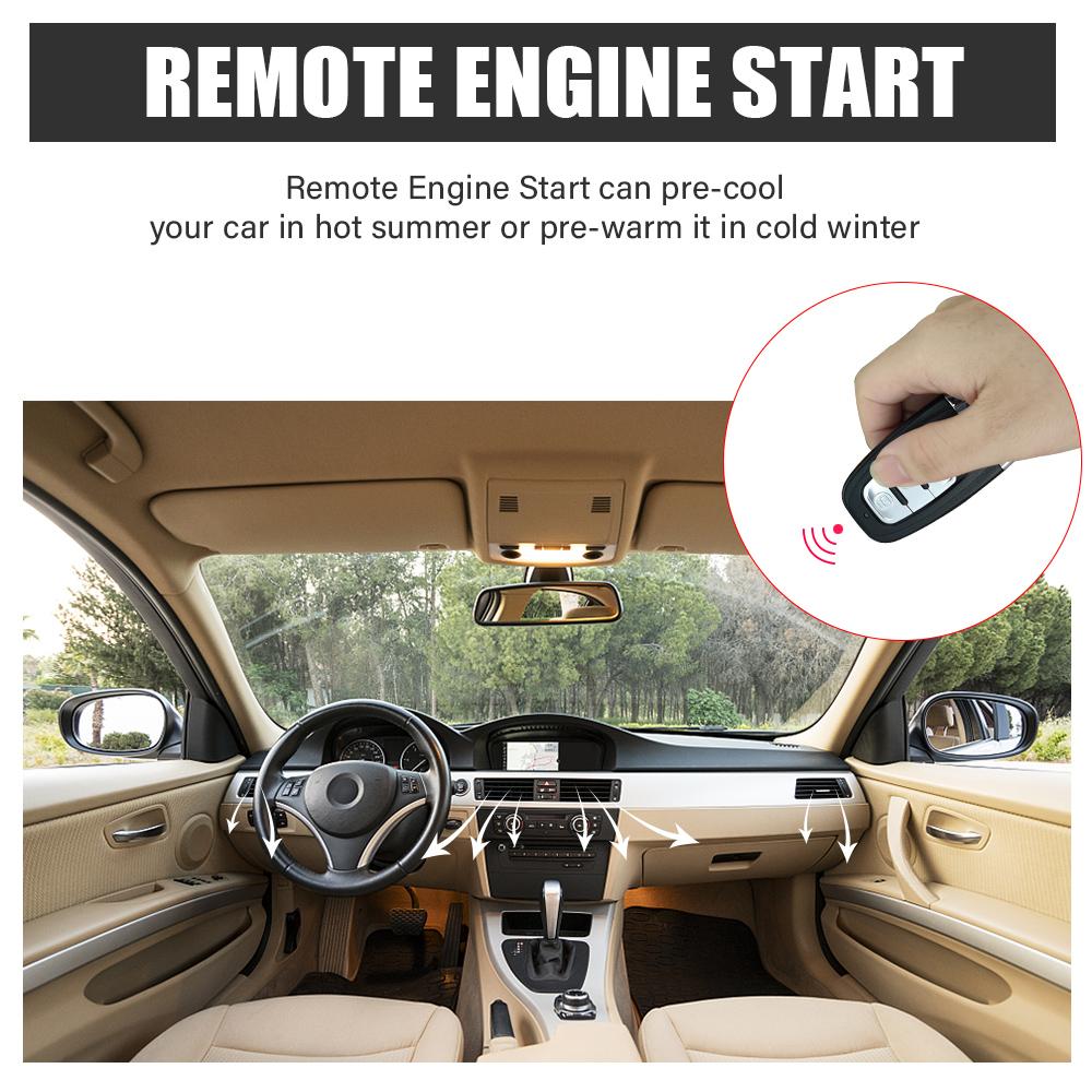 Universal Remote Start Kit Smartphone Control Car Start Stop Keyless Entry System One-button Start Push Systems