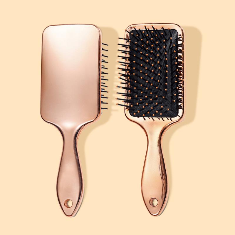 

1 PCS Electroplated Comb, Cushion Comb For Women, Massages Scalp, Adds Volumizing And Smoothing Hair