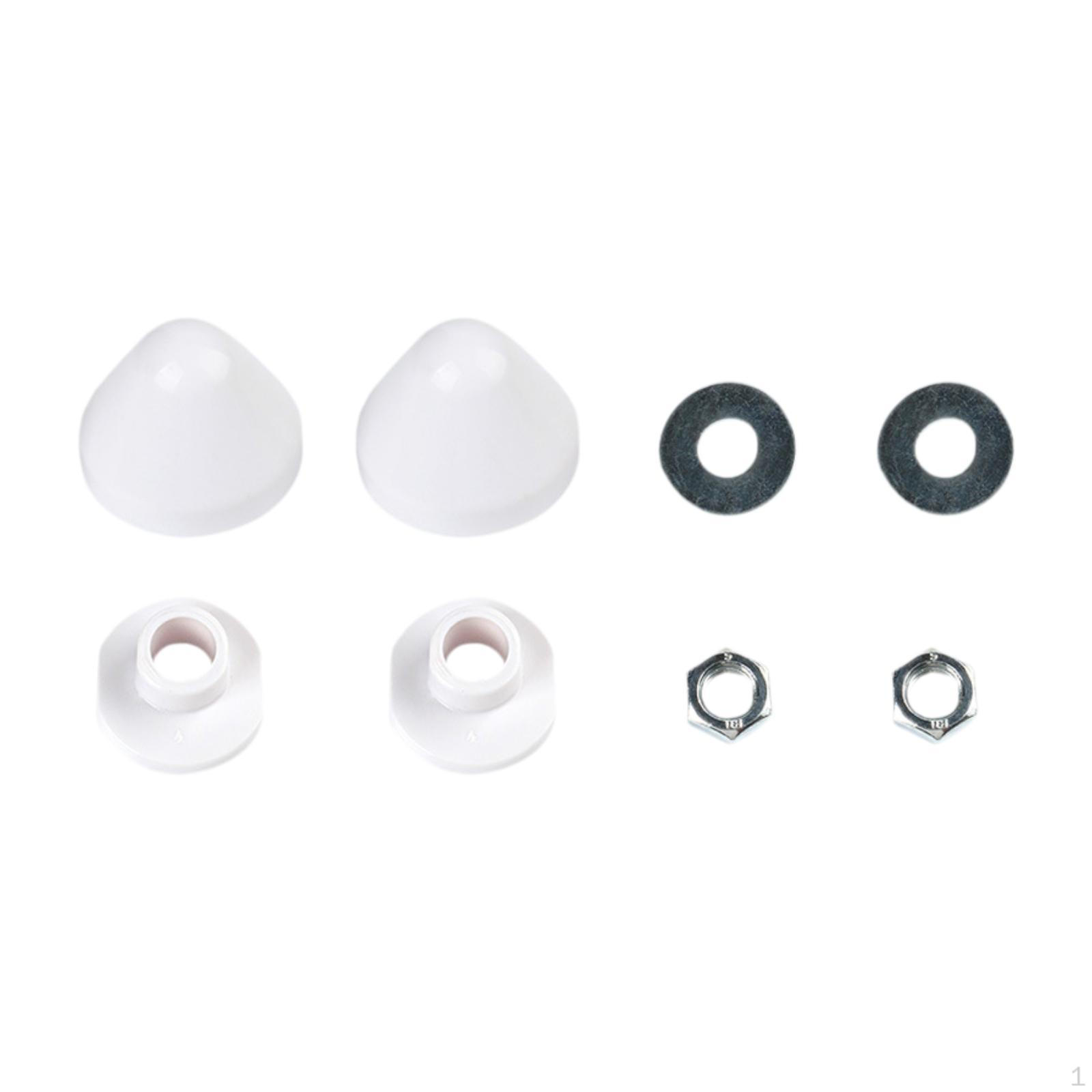 

2 Pieces of Toilet Bolt, Bathroom Accessory, Wall-mounted Cistern Lids, Mounting Hardware, PP Metal белый
