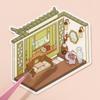 8 scenes in 1 Kawaii cartoon 2.5D miniature scene mini sticker book visual stacking and pasting DIY scrapbook deco sticker