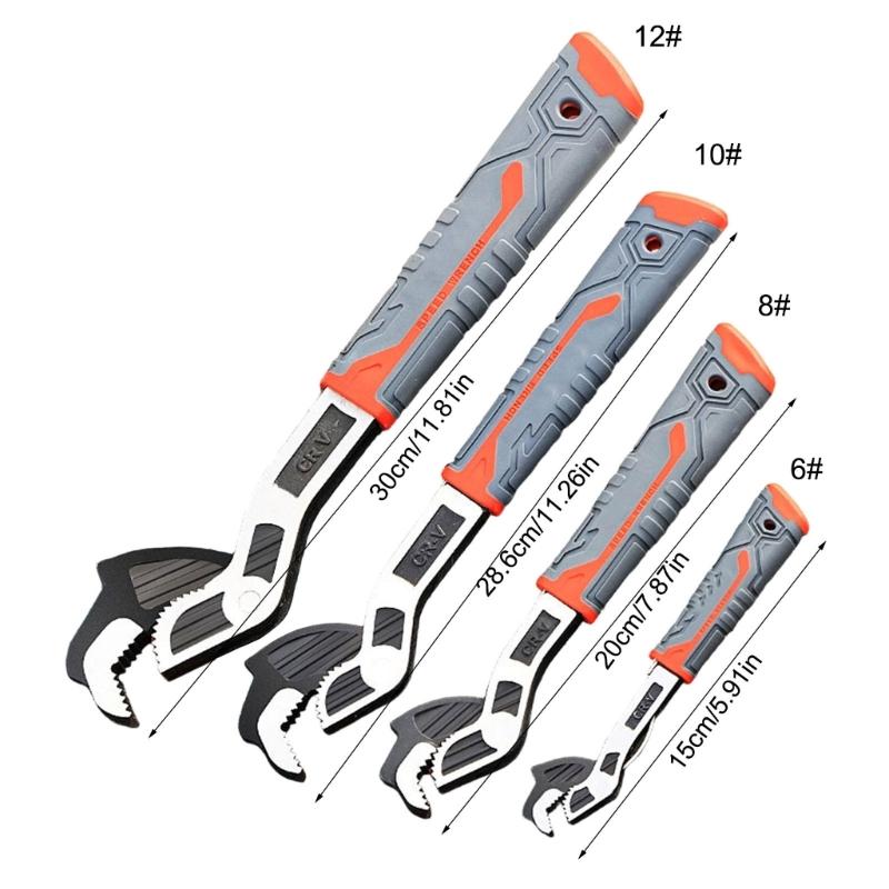 Auto Securing Industrial Wrench Premium Steel Construction Slip Resistant Grip For Workshop Applications Essential Tool