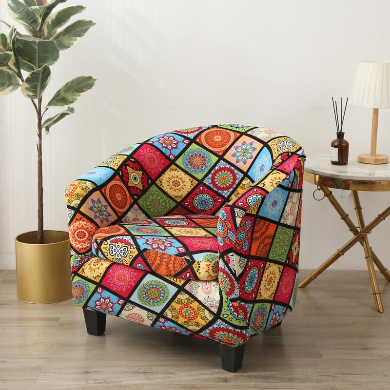 

Club Chair Covers Printed Bathtub Chair Covers Stretch Armchair Covers Sofa Covers Living Room Furniture Protective Covers 1PC