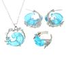 Ocean Friendship Ring Unique Dating Jewelry Set Stylish Ocean Earrings Fashion Pendant Necklace for Daily and Party