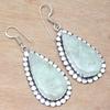 Prehnite Marlene Gemstone Handmade Silver Jewelry Earrings 1.5''