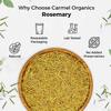CARMEL ORGANICS Rosmarinblätter (100 Gramm) Mit Sprühflasche | Nützlich für Haarwachstum, Kräutertee und Kochen | Natürlich | Ohne zugesetzte Konservierungsstoffe