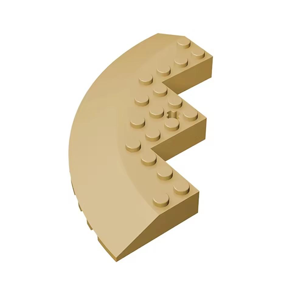 10pcs MOC Compatible 58846 Building Block Accessories 10x10 Inclined Circular Corner DIY Create Children's Toys