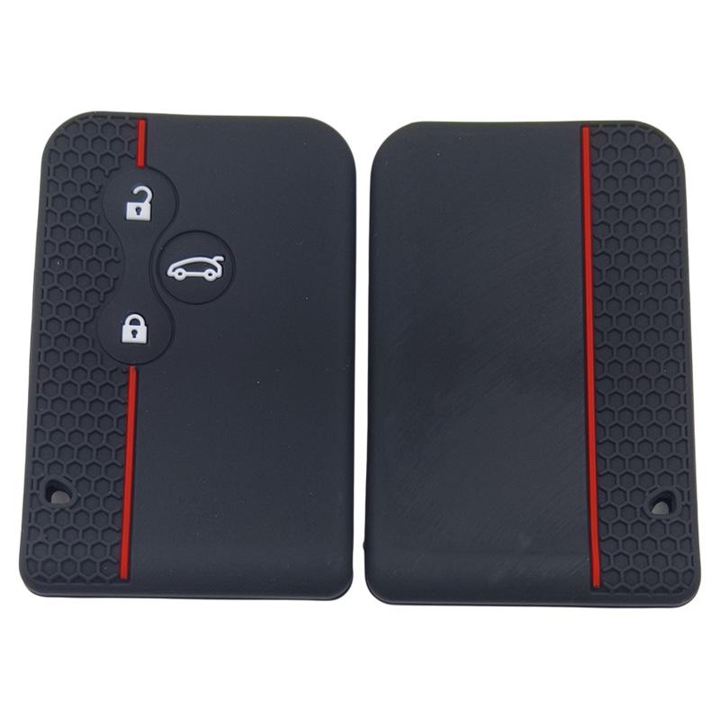 

Силиконовый чехол для 3-кнопочного смарт-ключа Renault Megane, узор в виде маленьких полусфер чёрный