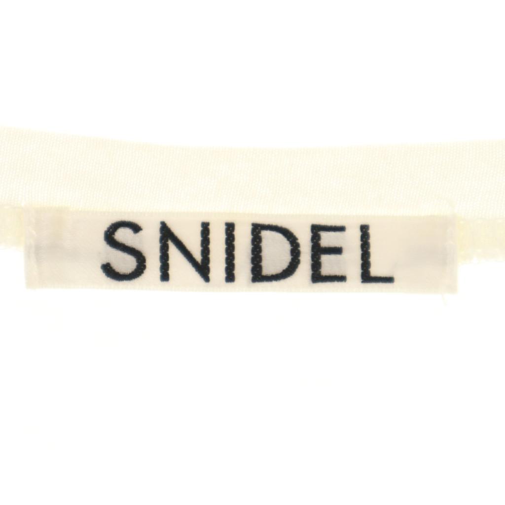 SNIDEL Long sleeve Sporty Pleated combination Long dress F white Women Used