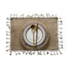 Braided Placemats Heat Resistant Jute Fringe Table Mats Hand Woven Non-Slip Place Mats Tea Cup Pad Indoor Dining Table Decor New