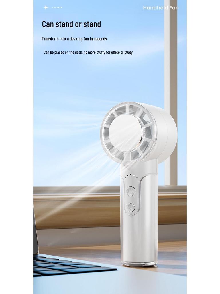 Portable Mini USB Handheld Strong Wind Transparent Fan