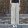 Damen Retro Ramie Baumwolle Leinen Yoga Laternenhose - Sandgewaschen, Zen Meditation Stil