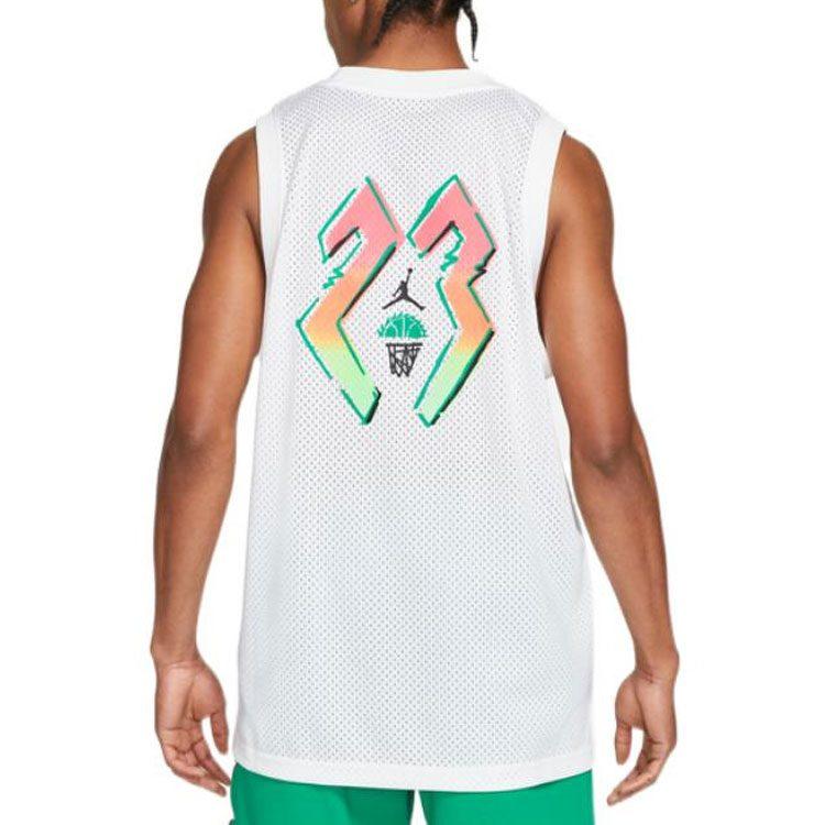 Jordan Basketball Jerseys Men's White Moderate Straight Fit DQ5867-100