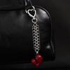 Stylish Love Heart Keychain Eye Catching Key Chain Bag Charm Decorations Fashionable Pendant for Backpacks Wallet