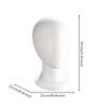 White Foam Mannequin Head with Round Base Smooth Faceless Neck