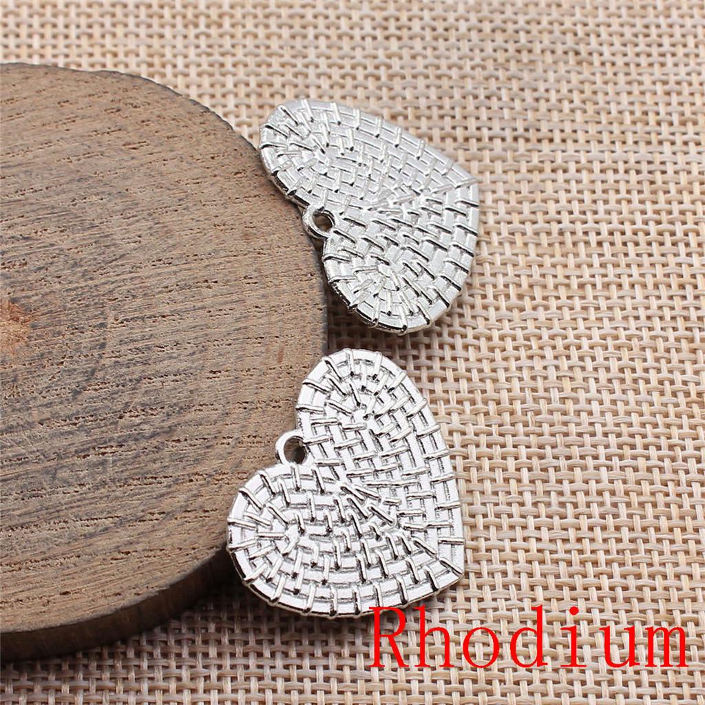 Big Heart Shaped Charms Pendant For Bracelet Necklace Jewelry Making Craft Findings