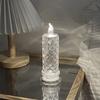 LED Candle Lights Romantic Rose Shadow Flameless Candles Lamp Elegant Crystal-like Pillar Candles