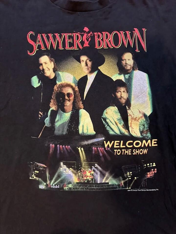 

1994 Sawyer Brown Shirt Concert 90s Black All Size Shirt Unisex T-Shirt Graphic Tee XXXL