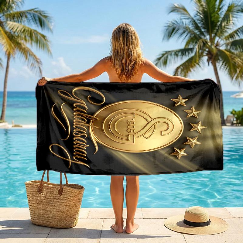 Galatasaray FC Print Quick Dry Beach Towel Microfiber Absorbent Portable Travel Swimming Towel