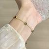 Colorful Round Cubic Zirconia Stainless Steel Bracelets for Women Exquisite Minimalist Lady Wrist Bracelet Bangle Jewelry Gifts